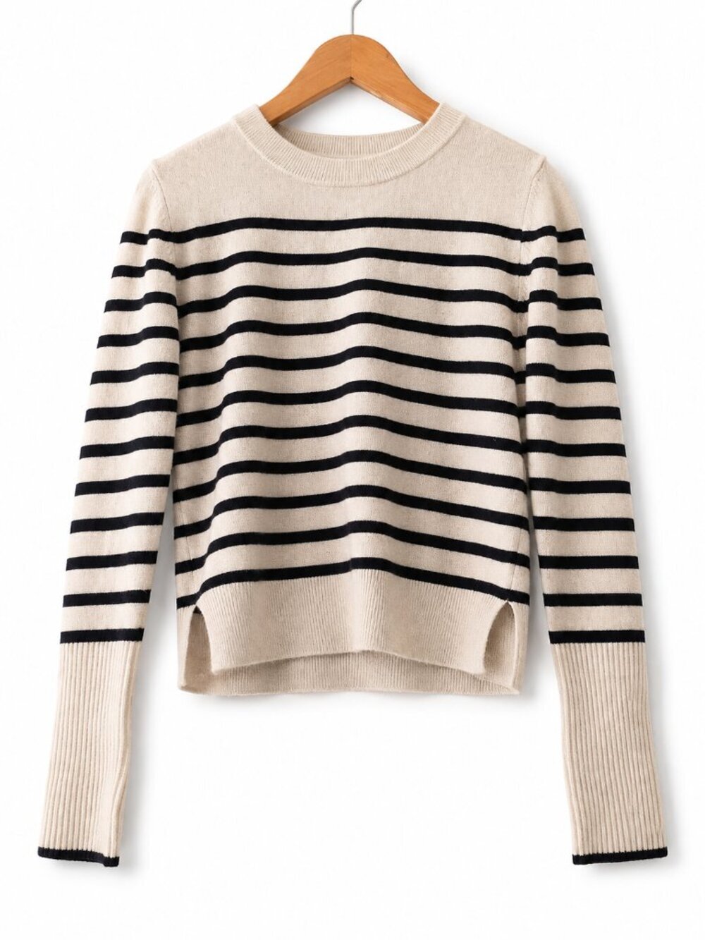 La Ligne Lean Lines Striped 100% Cashmere Sweater XXS